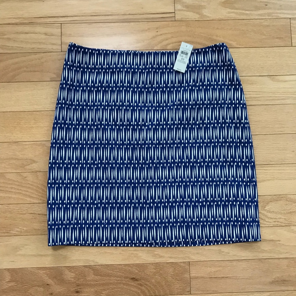 NWT, Ann Taylor Blue & White Printed Skirt!